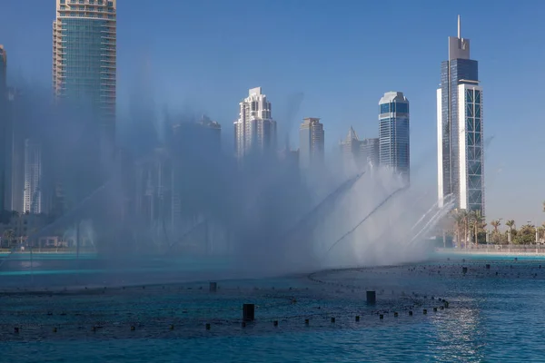 Dubai Vereinigte Arabische Emirate Februar 2012 Tanzende Fontänen Die Tanzenden — Stockfoto