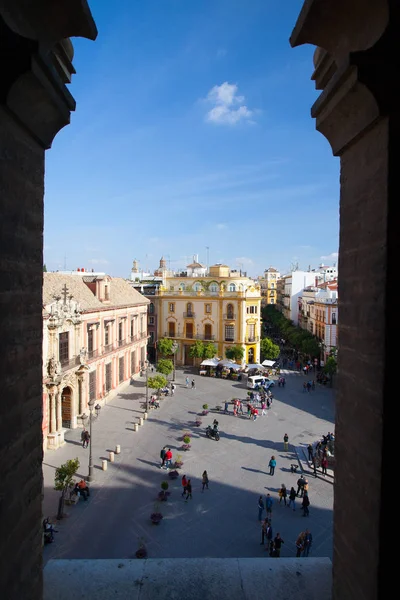 Seville Spain November 2016 Aerial View Top Seville Cathedral Spain — Stock Photo, Image