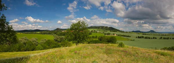 Blick Vom Tobias Hügel Tschechischen Böhmischen Hochland Tschechische Republik Naturdenkmal — Stockfoto