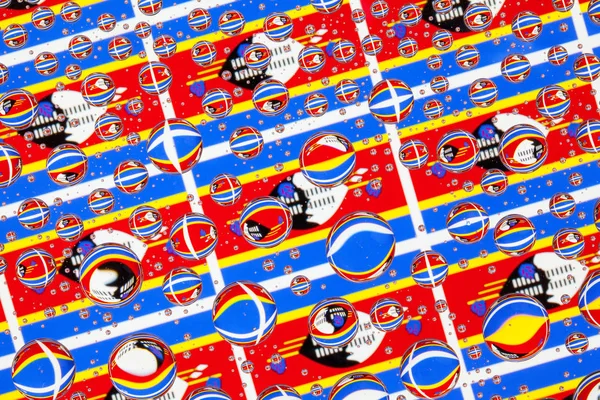 Flags Swaziland Glass Covered Rain Drops Pattern Flags Swaziland — Stock Photo, Image