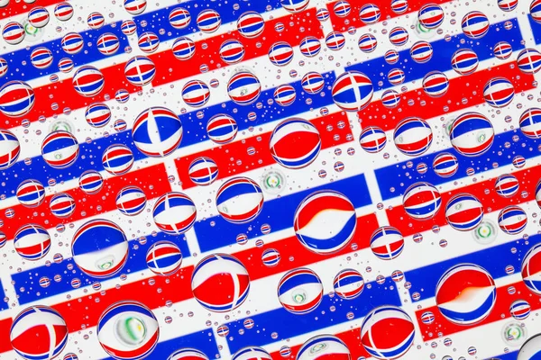 Banderas Paraguay Detrás Vidrio Cubierto Con Gotas Lluvia Patrón Banderas — Foto de Stock