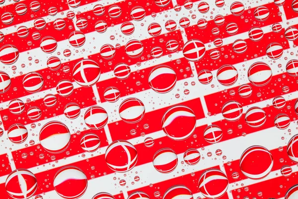Bandiere Dell Austria Dietro Vetro Ricoperto Gocce Pioggia Modello Bandiere — Foto Stock