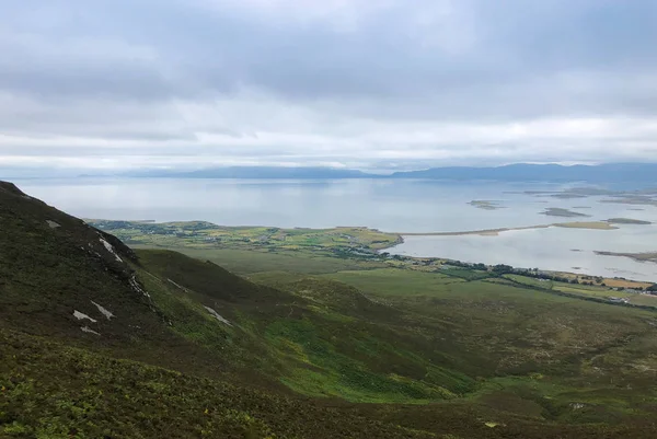 Blick Vom Croagh Patrick Mountain Mayo Westport Westküste Irlands Atlantik — Stockfoto