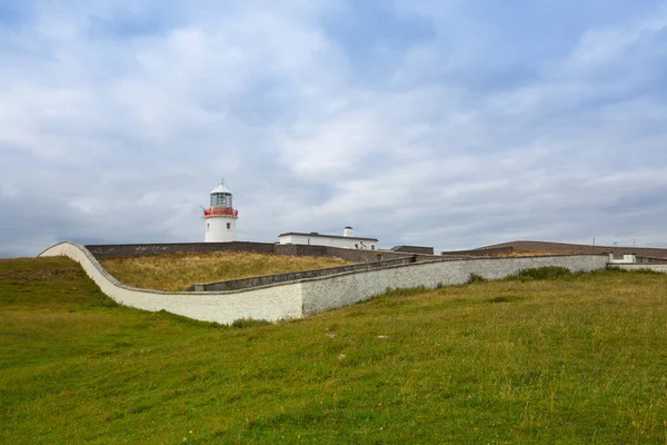 Faro Saint Johns Point Vederlo Incombere Alla Fine Una Delle — Foto Stock