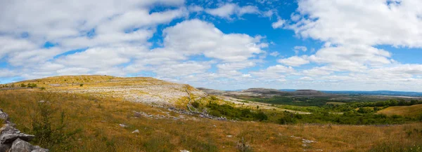 バレン国立公園 アイルランド バレンは アイルランドの南西のクレア州の領域です その岩盤は氷河時代の石灰岩の広大なひびの入った舗装を組み込むのカルストの風景 — ストック写真