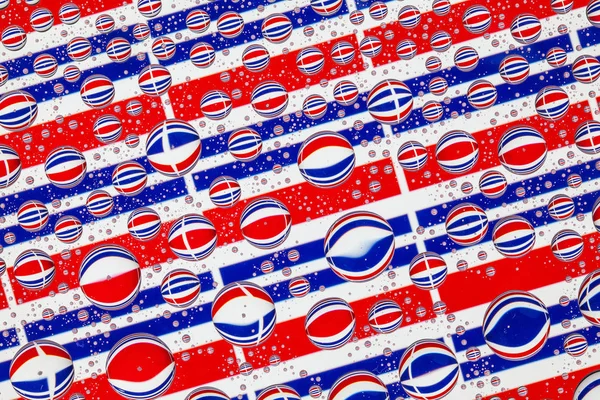 Banderas Costa Rica Detrás Vaso Cubierto Con Gotas Lluvia Patrón — Foto de Stock