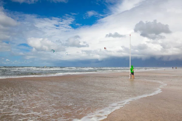 Sulla Splendida Spiaggia Lakolk Dopo Forti Piogge Questa Spiaggia Spiaggia — Foto Stock