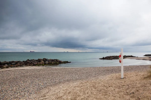 Sur Plage Skagen Après Fortes Pluies Danemark Lieu Baltique Rencontre — Photo