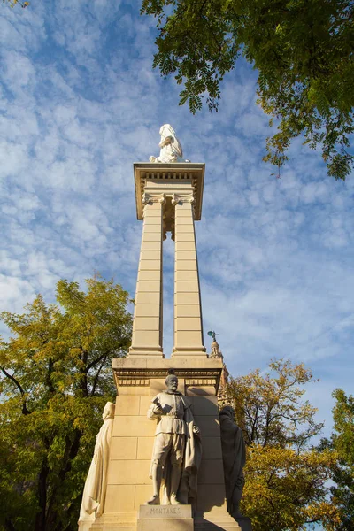 Sevilla España Noviembre 2016 Monumento Inmaculada Concepción Frente Ayuntamiento Plaza —  Fotos de Stock