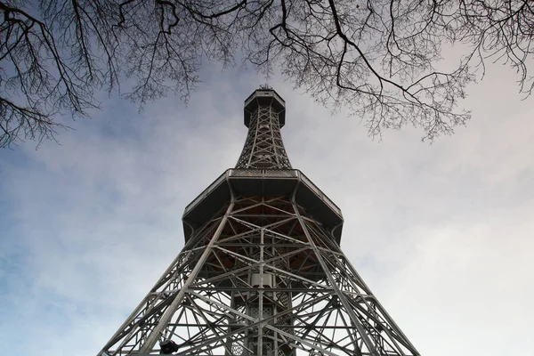 Torre Petrn Lookout Uma Torre Estrutura Aço Metros Altura Praga — Fotografia de Stock