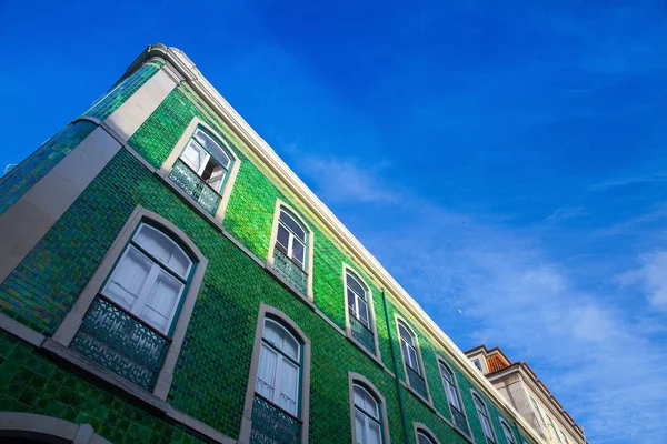 Detail Typical Historic Building Lisbon Sunset Portugal — Stock Photo, Image