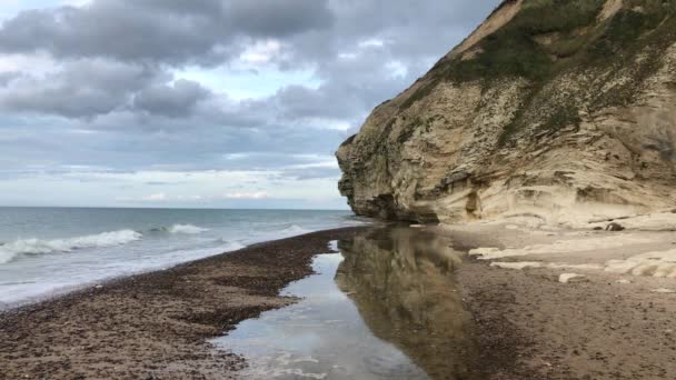 Bulbjerg Вапнякових Скеля Північній Ютландії Данія Стикаються Море Скагеррак Єдиний — стокове відео