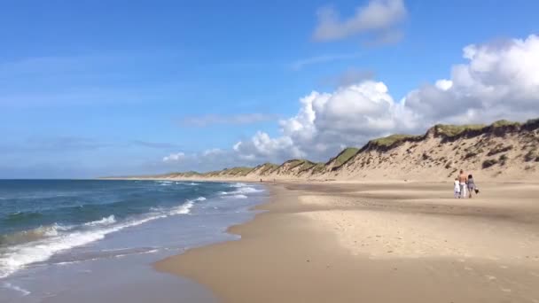 Thy Dinamarca Agosto 2018 Playa Enthy National Park Dinamarca — Vídeos de Stock