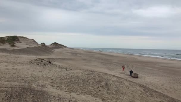 Hvide Sande Dánia Már Homokos Strandok Hvide Sande Megtestesítője Strand — Stock videók