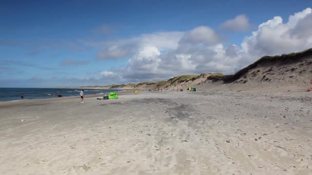 Thy Danimarca Agosto 2018 Sulla Spiaggia Nel Thy National Park — Video Stock