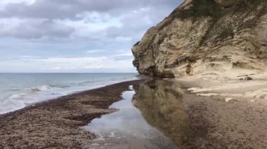 Bulbjerg Skagerrak denize bakan kuzey Jutland, Danimarka, kalker uçurum var. Tek rock Jutland ve Danimarka anakaraya tek kuş cliff oluşumu.