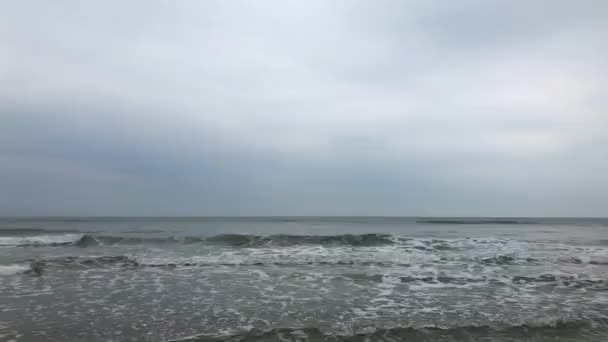 Strand Skagen Nach Starkem Regen Dänemark Ort Die Ostsee Auf — Stockvideo