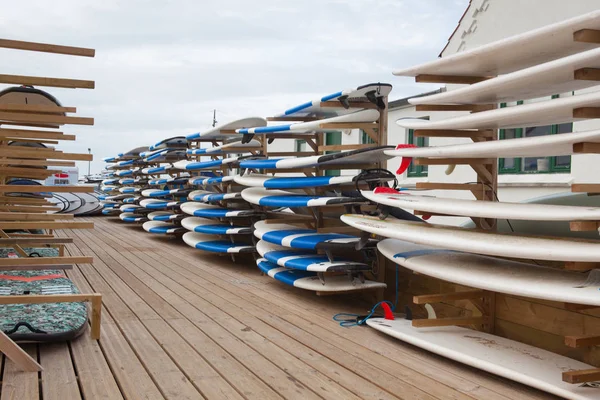 Klitmoller Danemark Août 2018 Location Planches Surf Sur Plage Cold — Photo