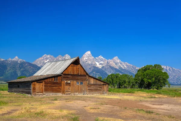 Moulton Barn Celeiro Histórico Localizado Distrito Histórico Mormon Row Condado — Fotografia de Stock