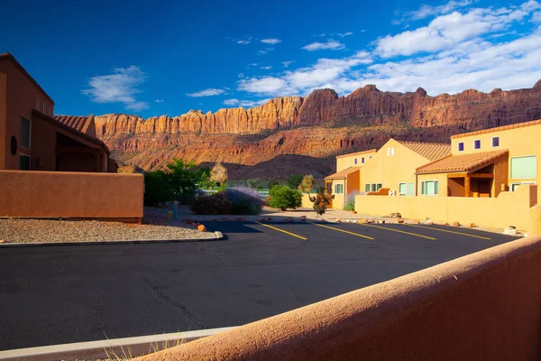 Moab Utah Usa Juli 2013 Soluppgång Turistort Moab Nära Huvudentrén — Stockfoto