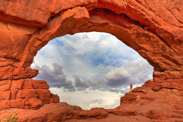 Moab Utah Amerika Birleşik Devletleri Temmuz 2013 Turist Arches National — Stok fotoğraf