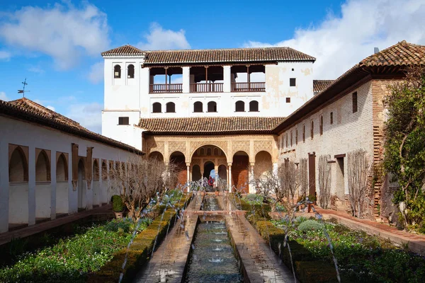 Granada Espanha Fevereiro 2013 Alhambra Complexo Palácios Fortalezas Localizado Granada — Fotografia de Stock