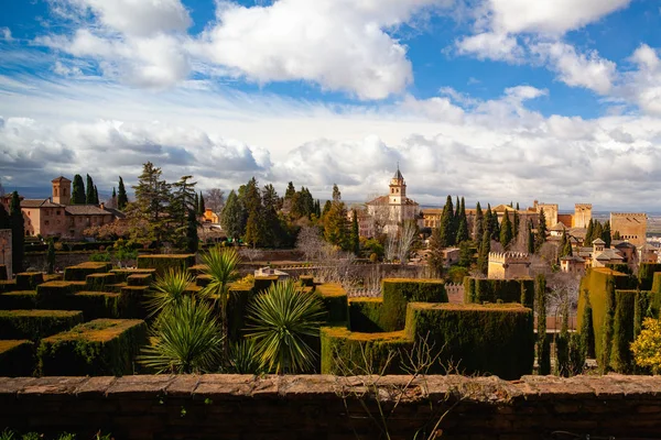 Alhambra Palace Fortress Complex Located Granada Andalusia Spain Originally Constructed — Stock Photo, Image