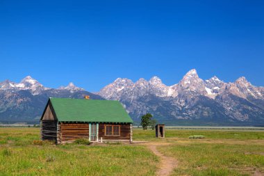 T. A. Moulton ahır tarihi bir ahırda Mormon satır Historic District içinde Teton County, Wyoming, Amerika Birleşik Devletleri içinde olduğunu