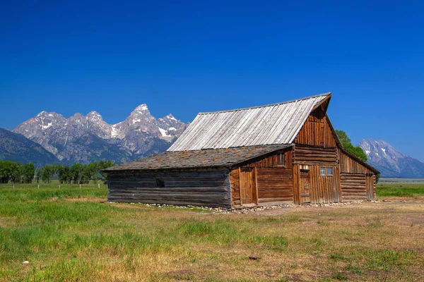 Moulton 헛간은 모르몬 Teton 와이오밍 내에서 역사적인 — 스톡 사진