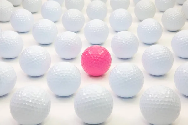 Patroon Met Witte Roze Golfballen Tafel — Stockfoto