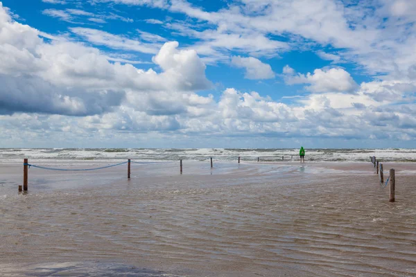 Sur Incroyable Plage Lakolk Après Fortes Pluies Cette Plage Est — Photo