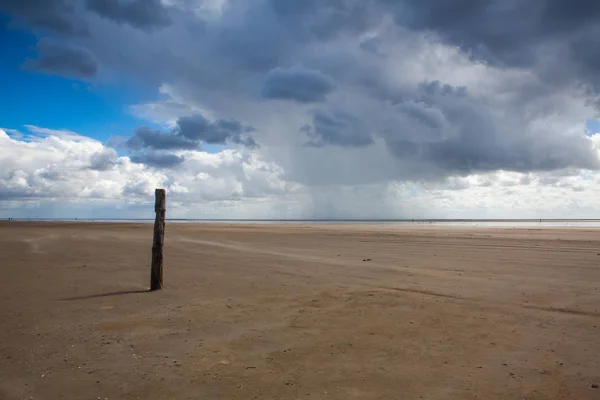 Incrível Praia Sonderstrand Península Romo Jutlândia Dinamarca Cenário Após Chuva — Fotografia de Stock