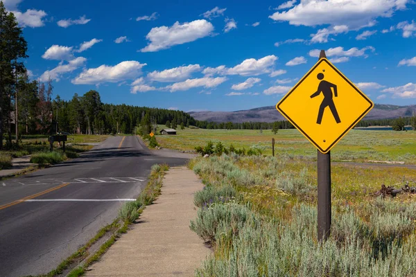 Paesaggio Nel Parco Nazionale Yellowstone Wyoming Usa Nel Parco Nazionale — Foto Stock