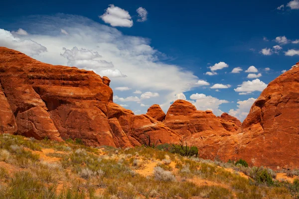 Arches National Park Moab Utah Usa Confina Con Fiume Colorado — Foto Stock