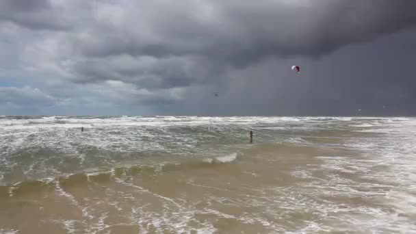 Wunderschönen Lakolk Strand Nach Starkem Regen Dieser Strand Ist Strand — Stockvideo