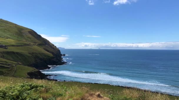 Piękna Plaża Pomiędzy Slea Head Dunmore Head Slea Head Drive — Wideo stockowe