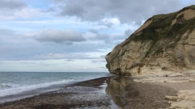 Bulbjerg Skagerrak denize bakan kuzey Jutland, Danimarka, kalker uçurum var. Tek rock Jutland ve Danimarka anakaraya tek kuş cliff oluşumu.