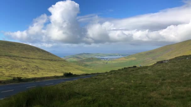 Conor Pass Nejvyšší Horský Průsmyk Irsku Nachází Poloostrově Dingle Hrabství — Stock video