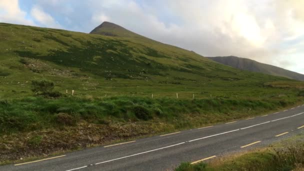 Conor Pass Mais Alto Passo Montanha Irlanda Está Situado Península — Vídeo de Stock