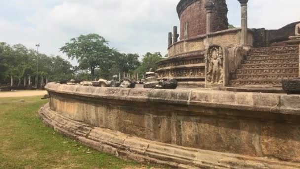 Polonnaruwa Sri Lanka Stycznia 2019 Ruiny Starożytnej Świątyni Ślady Starożytnych — Wideo stockowe