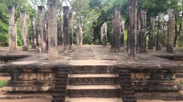 Ruiny Starożytnej Świątyni Ślady Starożytnych Wysoko Rozwiniętych Cywilizacji Polonnaruwa Najpierw — Wideo stockowe