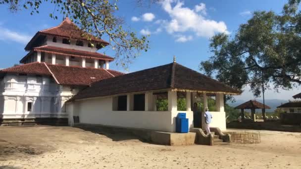 Udu Nuwara Sri Lanka Januari 2019 Lankatilaka Een Boeddhistische Tempel — Stockvideo