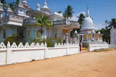 Eski Budist tapınağı karmaşık Sri Pushparama Maha Viharaya, Balapitiya yakınında, Welitara bölgesi, Güney Eyaleti, Sri Lanka, Asya