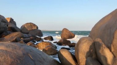 Sahilde küçük bir Harbor, Yala Milli Parkı, Sri Lanka