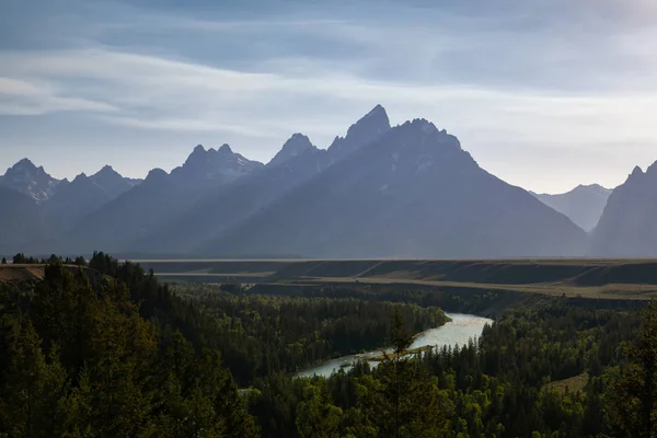 View of the Snake River Valley in the Grand Teton National Park,