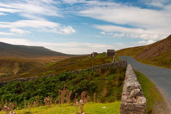 Typowy krajobraz w parku narodowym Yorkshire Dales, Great br — Zdjęcie stockowe