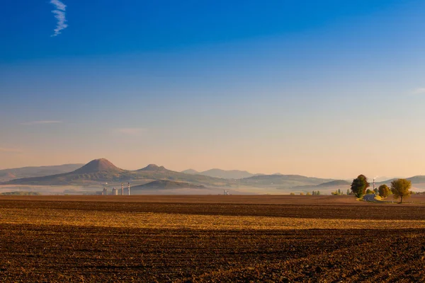 Autumn landscape with agricultural land,Czech Republic. — Stock Photo, Image