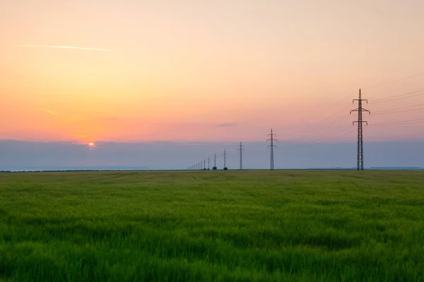 Sunrise in Central Bohemians  Highlands, Czech Republic. HDR Ima — Stock Photo, Image