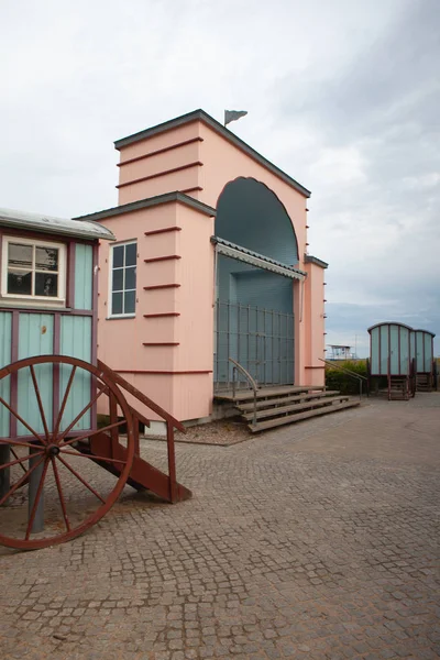 有趣的沐浴小屋在Usedom岛，德国. — 图库照片
