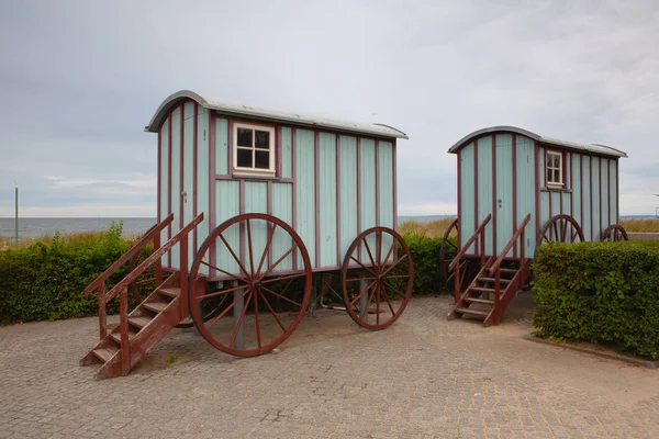 Funny Bathing Cabin on Usedom island, Germany. — Stock Photo, Image